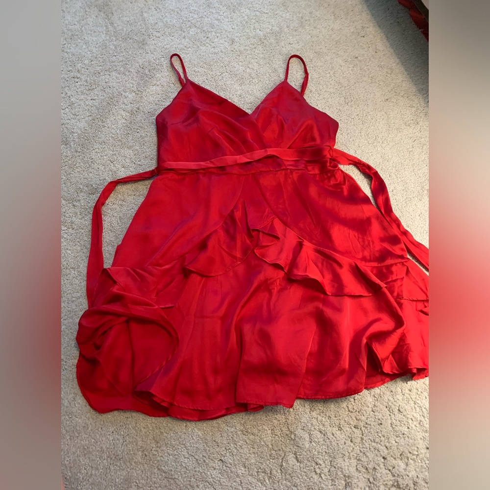 XL red satin Altar’d State dress